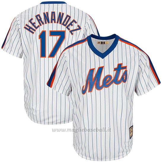 Maglia Baseball Uomo New York Mets Keith Hernandez Bianco Cooperstown Collezione